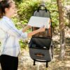 lady and carry bag