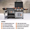 image of Bronco 28 XL Griddle Vertical Pellet Smoker Combo