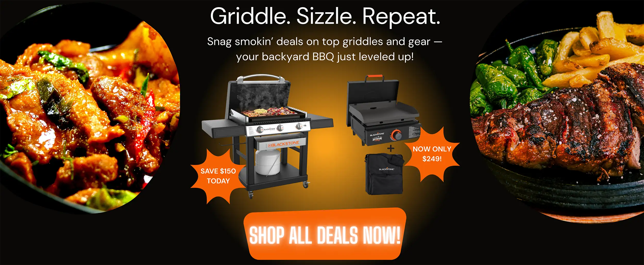 Blackstone Banner - Griddle. Sizzle. Repeat